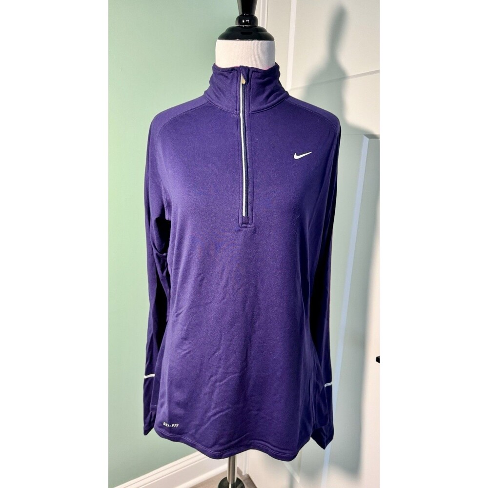 Nike Elements Drift Half Zip Womens Running Top Large Purple